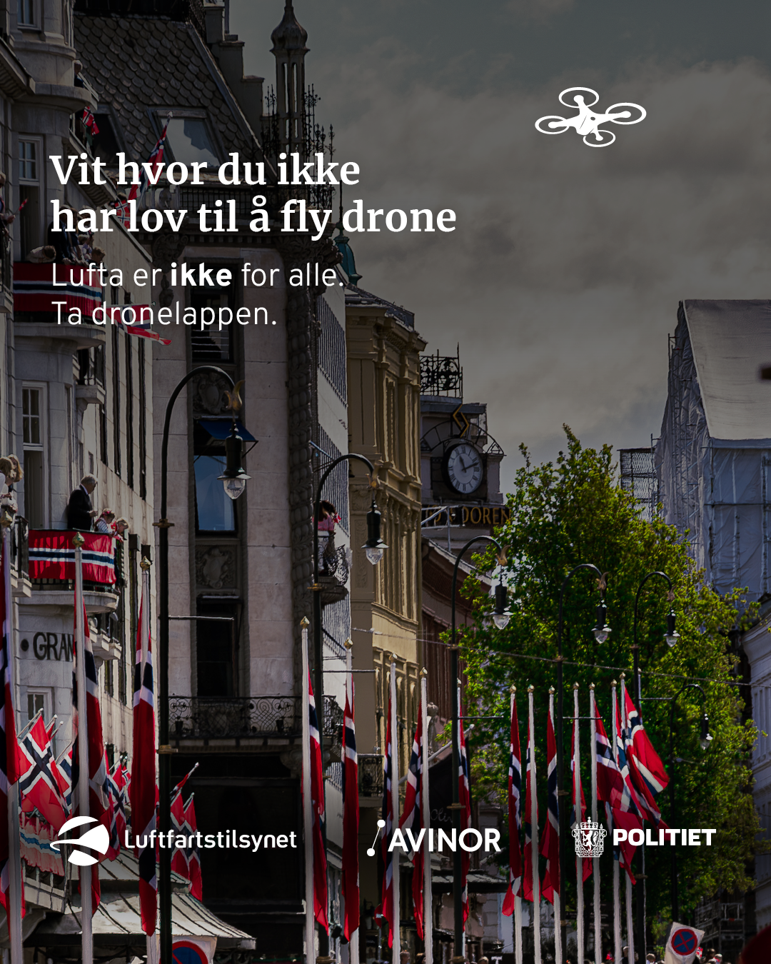 Vit hvor du ikke har lov til &aring; fly drone